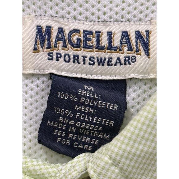 Magellan Sportswear Shirt Mens Medium Green Fishing Vented Mesh Button Down - Picture 6 of 7
